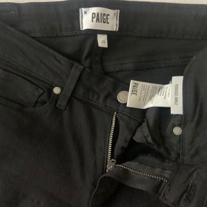 Black denim Paige jeans, size 28